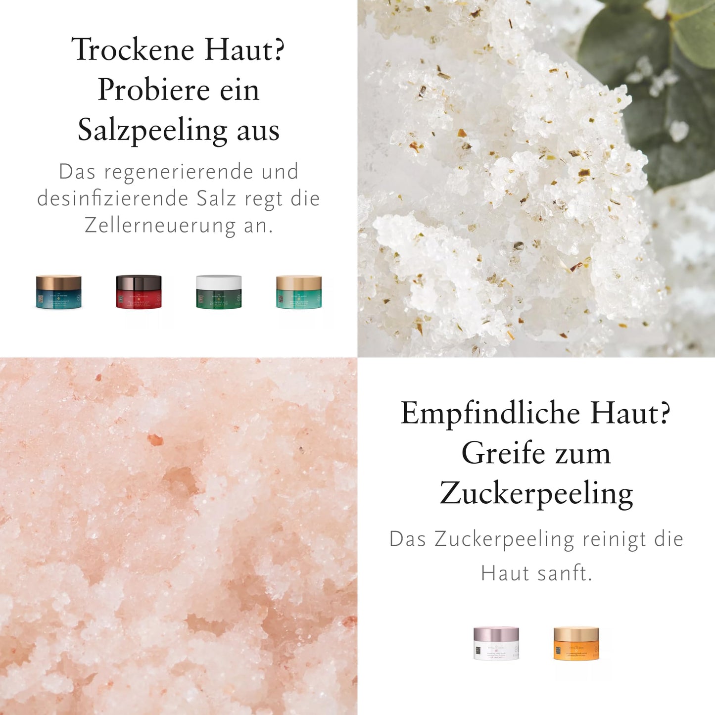 RITUALS Body Scrub The Ritual of Karma – Körperpeeling mit Lotus, weißem Tee, Salz und Meeresmineralien – 94% Inhaltsstoffe natürlichen Ursprungs – 300 g